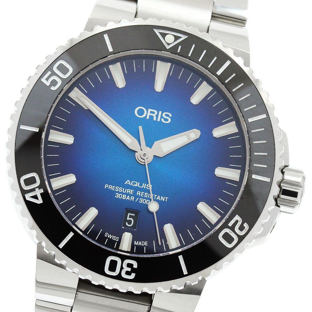 オリス ORIS 01 733 7730 4185 アクイス デイト 自動巻き メンズ 美品 箱・保証書付き_962547 93,335円