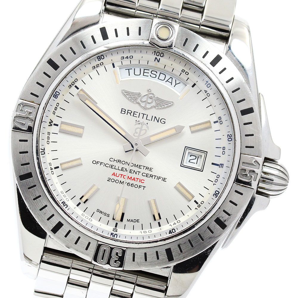ブライトリング BREITLING A45320 ギャラクティック44 デイデイト 自動巻き メンズ 箱・保証書付き_962918 ブライトリング BREITLING A45320 ギャラクティック44 デイデイト 自動