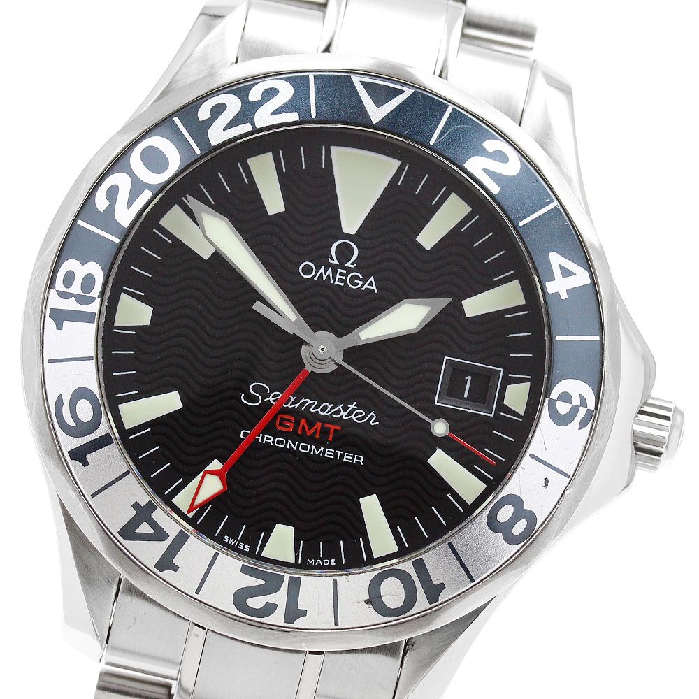 オメガ OMEGA 2234.50 シーマスター300 50周年記念 GMT 自動巻き メンズ 保証書付き_961814
