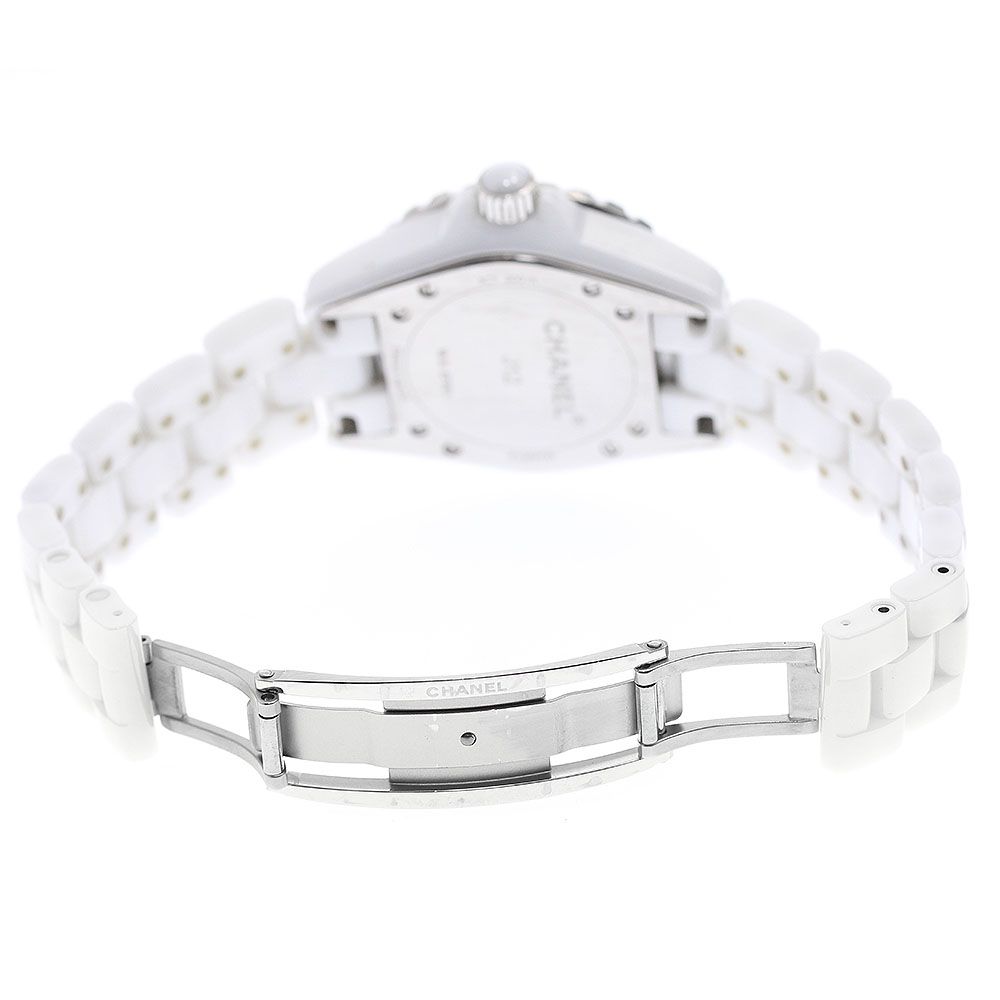 訳あり シャネル CHANEL H0968 J12 33mm 白セラミック デイト