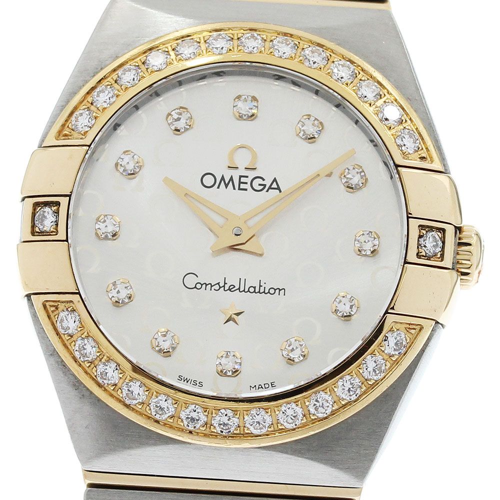 オメガ OMEGA 123.25.24.60.52.002 コンステレーション 12P ダイヤベゼル クォーツ レディース 良品 箱・保証書付き_960150