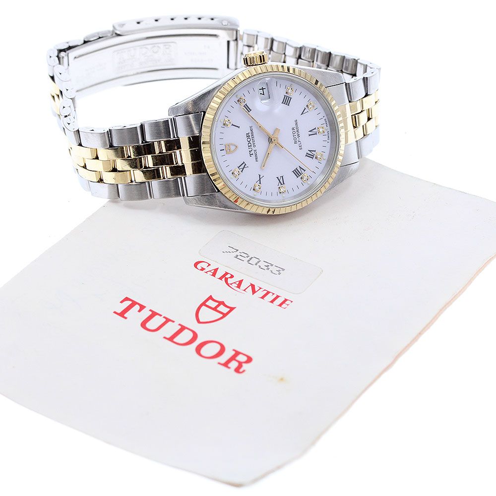 チュードル TUDOR 72033 プリンスオイスターデイト YGベゼル 10Pダイヤ