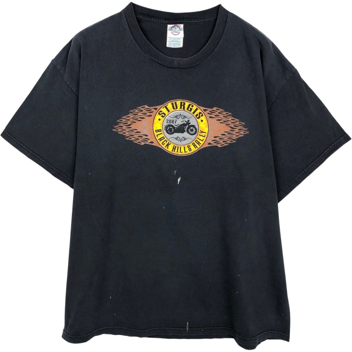 古着 デルタ DELTA ピンナップガール ファイヤーパターン トライバル モーターサイクル バイクTシャツ メンズXL相当/eaa657294 6,622円