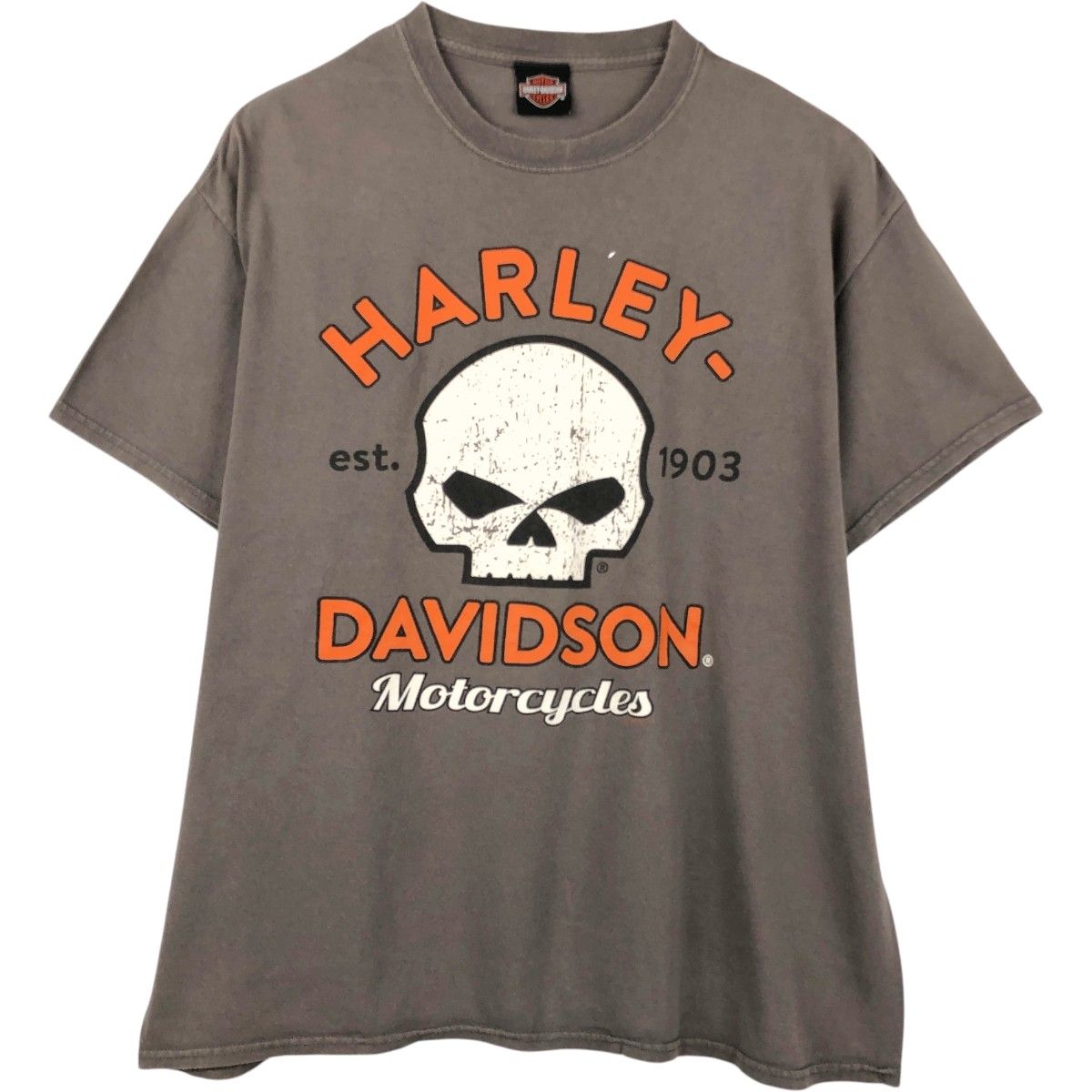 古着 00年代 ハーレーダビッドソン Harley-Davidson ドクロ柄 スカル柄 モーターサイクル バイクTシャツ メンズXL相当/eaa653684