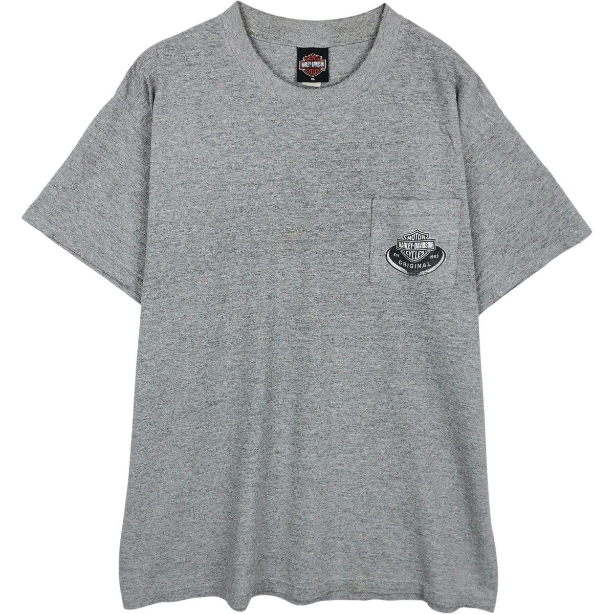 古着 ハーレーダビッドソン Harley-Davidson 蛇柄 パイソン柄 モーターサイクル バイクTシャツ USA製 メンズXL相当/eaa657310