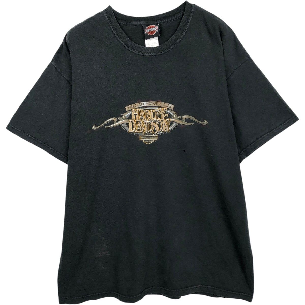 古着 00年代 ハーレーダビッドソン Harley-Davidson ファイヤーパターン モーターサイクル バイクTシャツ USA製 メンズXL相当/eaa657302