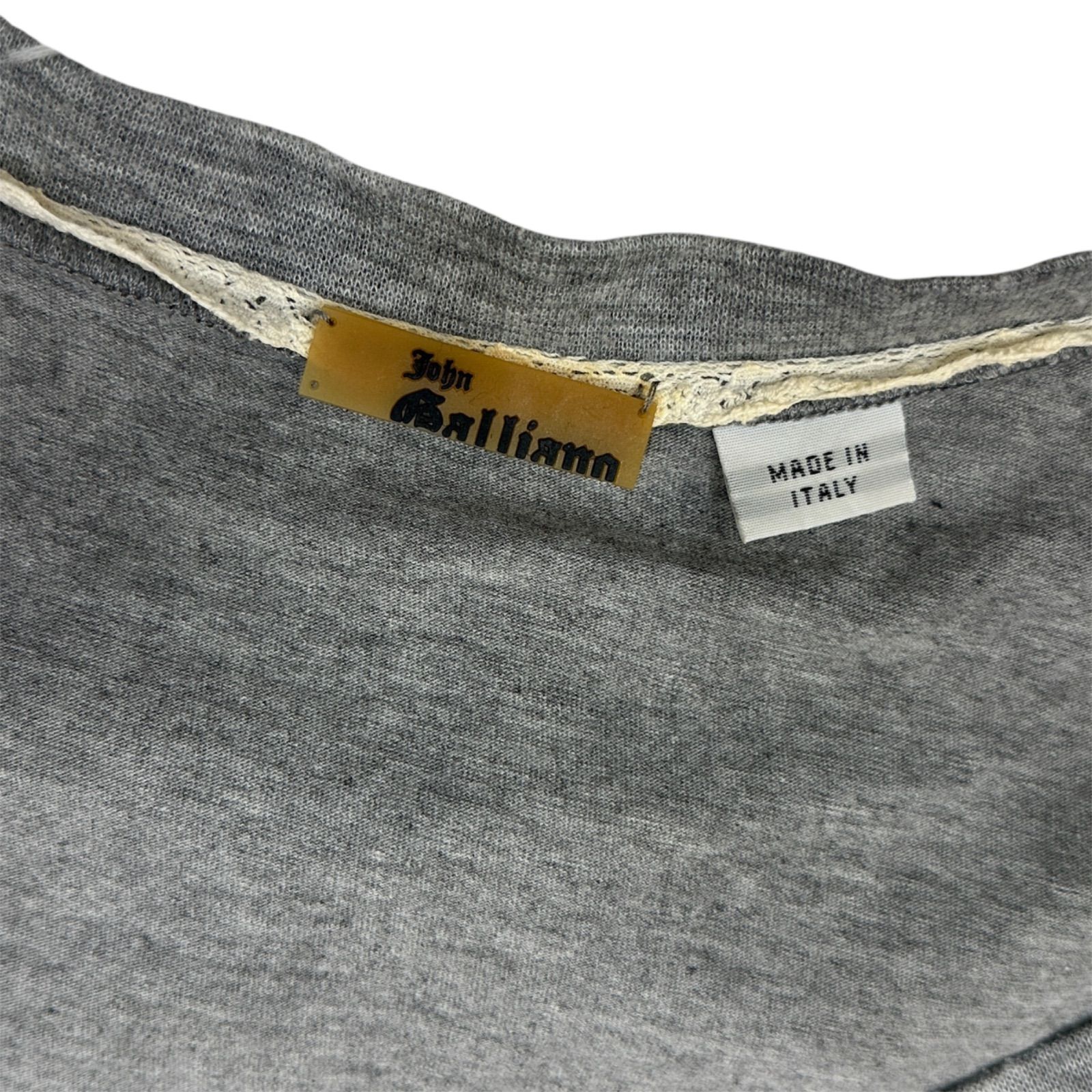 John Galliano】 ジョンガリアーノ 本人期 Vネック Tシャツ 半袖