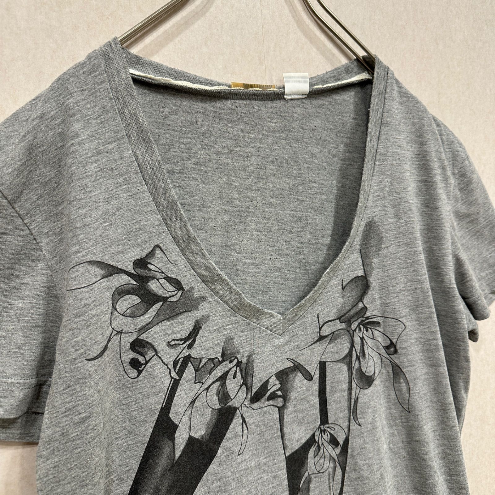 John Galliano】 ジョンガリアーノ 本人期 Vネック Tシャツ 半袖