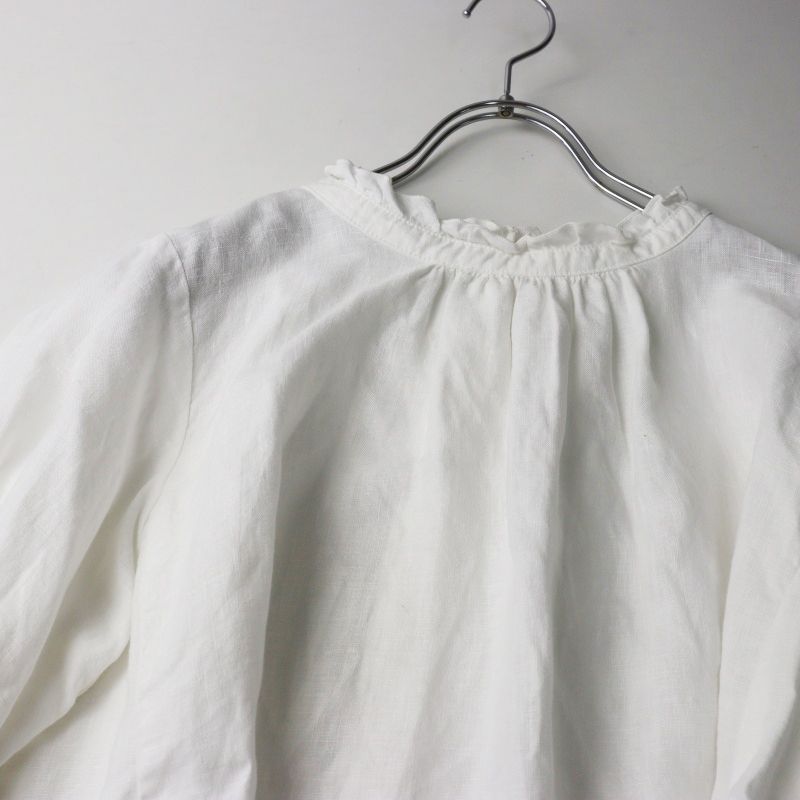 ネストローブ nest Robe リネンスタンドフリルブラウス F＼ホワイト