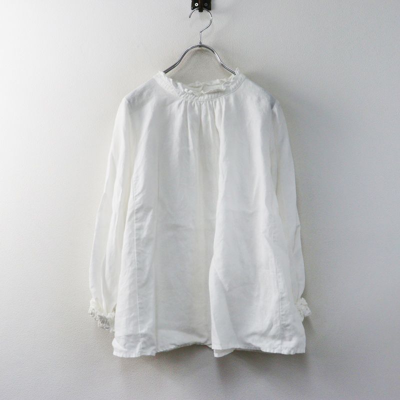 ネストローブ nest Robe リネンスタンドフリルブラウス F＼ホワイト