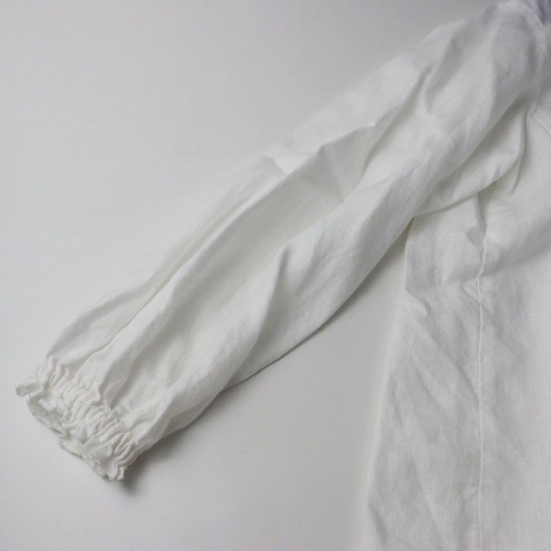 ネストローブ nest Robe リネンスタンドフリルブラウス F＼ホワイト
