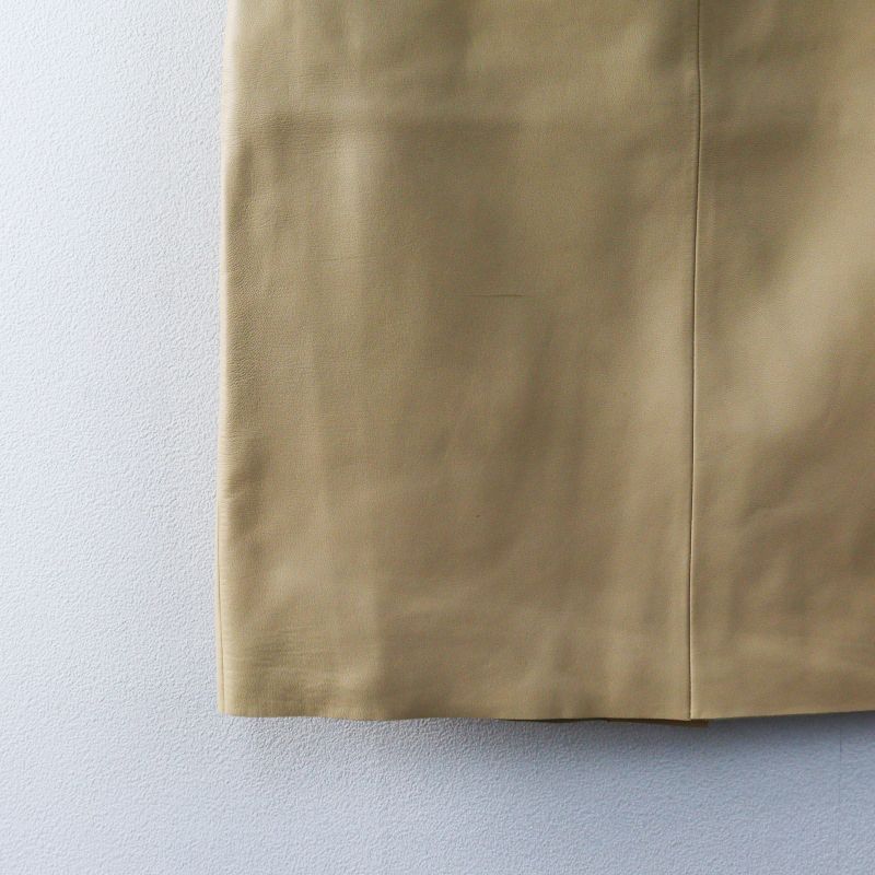 VINTAGE JPタグ ロエベ LOEWE ラムスキン タイトスカート 34 ベージュ