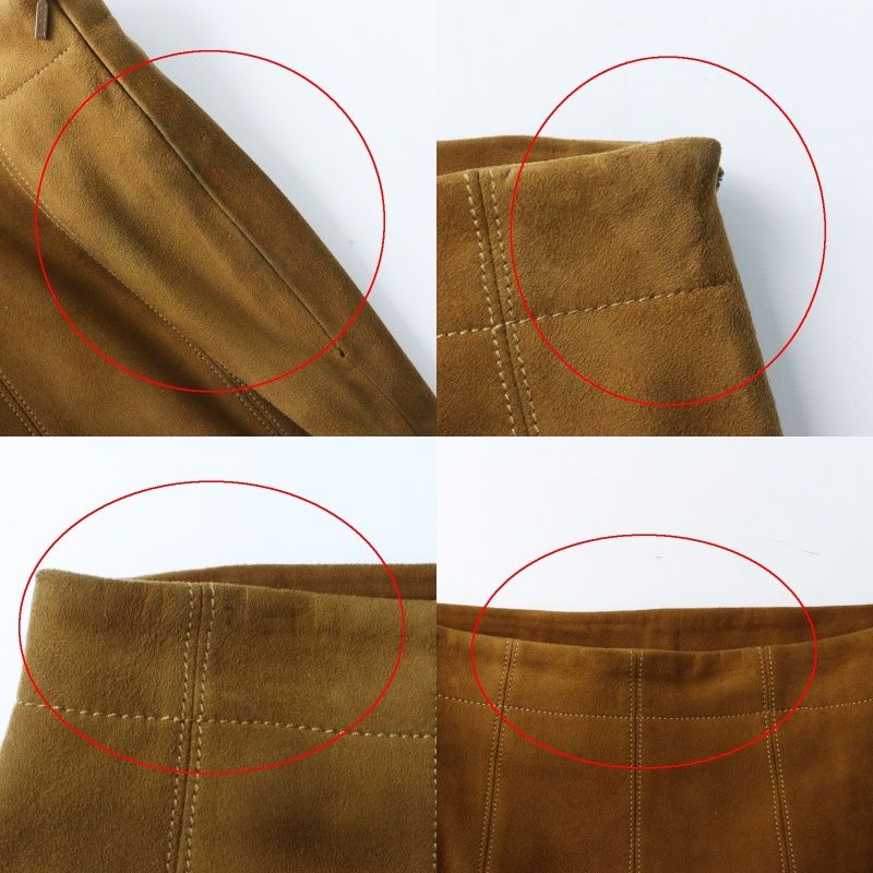 VINTAGE Made in Spain LOEWE Suede leather skirt 38┃ロエベ