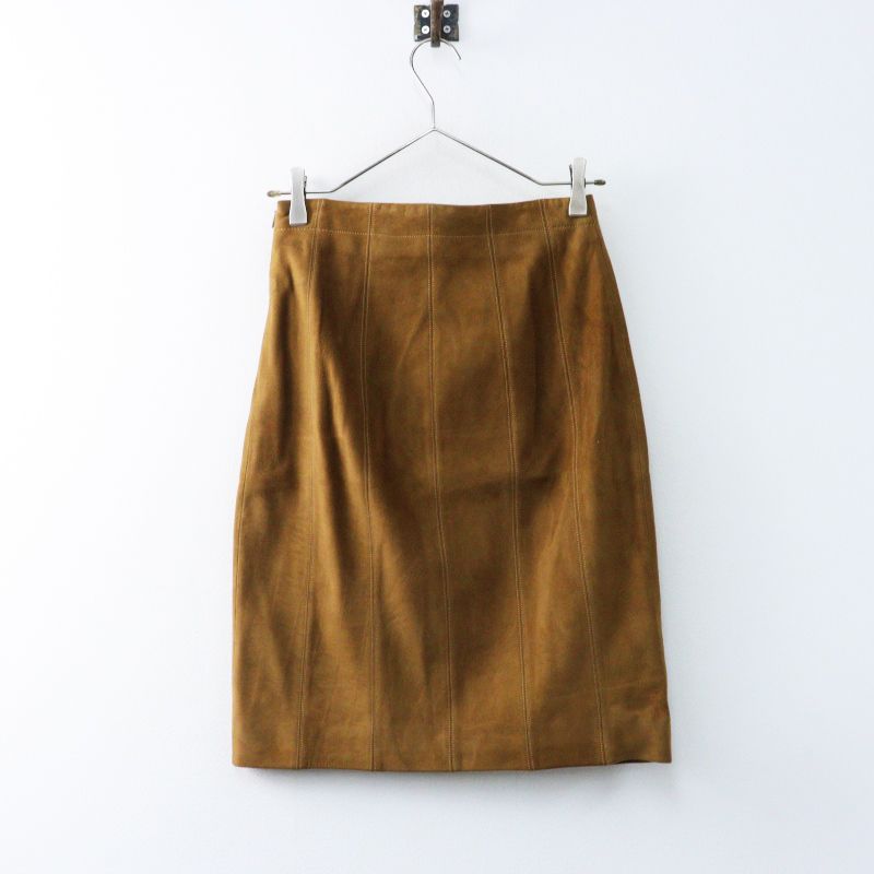 LOEWE ロエベ　レザースカート VINTAGE Made in Spain LOEWE Suede leather skirt 38┃ロエベ