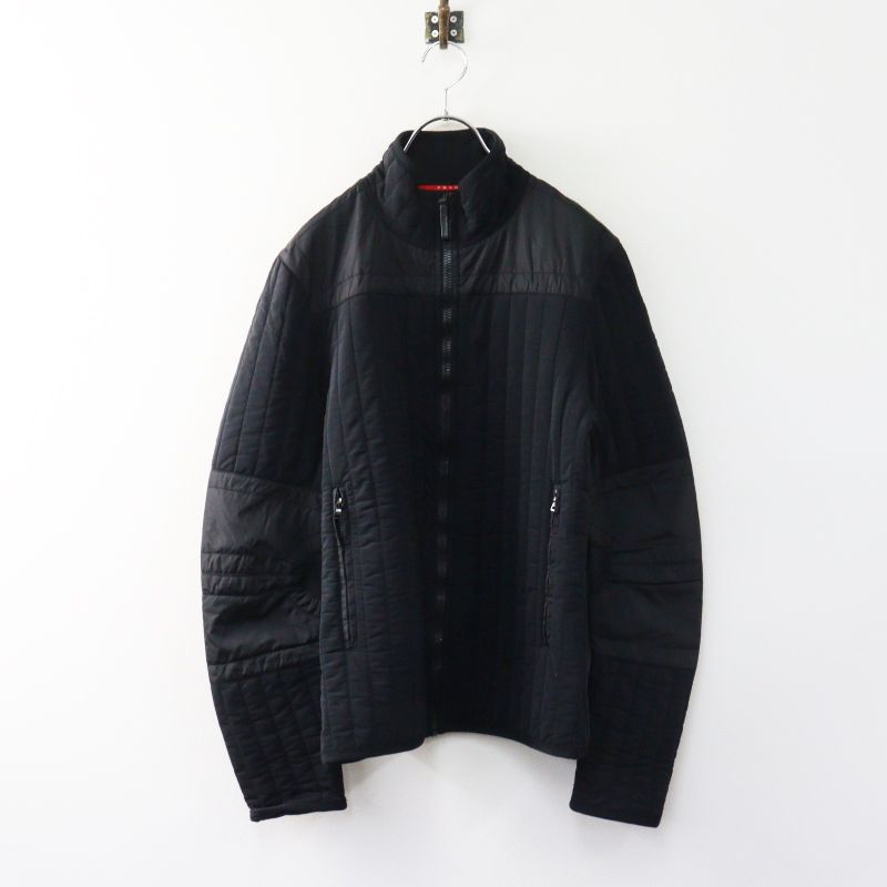 Archive 2007 PRADA puffer jacket S black┃プラダ 中綿 腕切替 パファージャケット ブラック【2400015060804】
