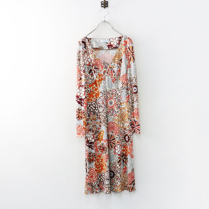 EmilioPucci*エミリオプッチ　プッチ柄ワンピース　シルク　ロング 38 美品 JPタグ エミリオプッチ EMILIO PUCCI 総柄プリント シルク
