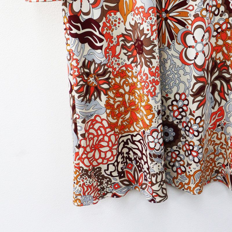 美品 JPタグ エミリオプッチ EMILIO PUCCI 総柄プリント シルク