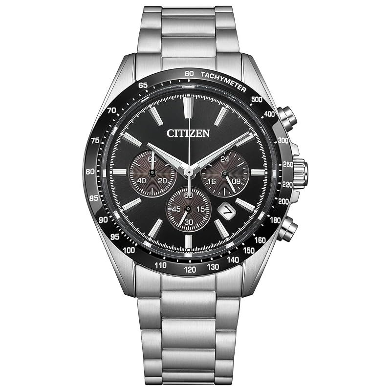 [CITIZEN] 腕時計 (光発電エコ・ドライブ / 10気圧防水 / クロノグラフ) CA4764-57E CITIZEN COLLECTION サファイアガラス メンズ ビジネス アナログ 日付 秒針 シルバー ブラック 黒 黒文字盤 SILVER BL