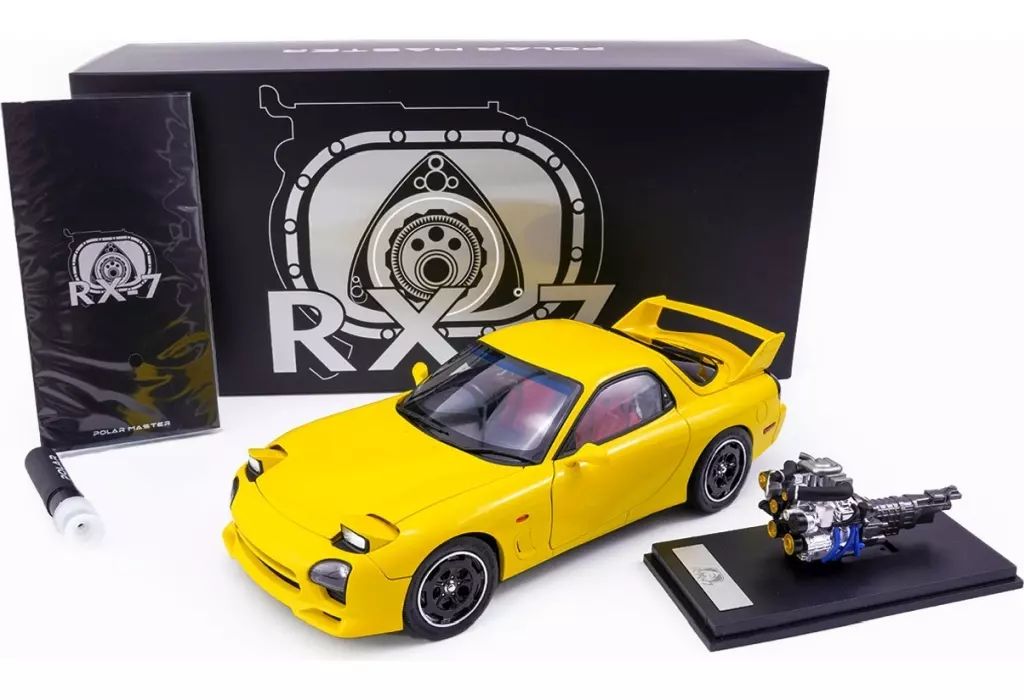 【中古】ミニカー 1/18 Mazda RX7 Speed(イエロー) [PLM22-002-1]