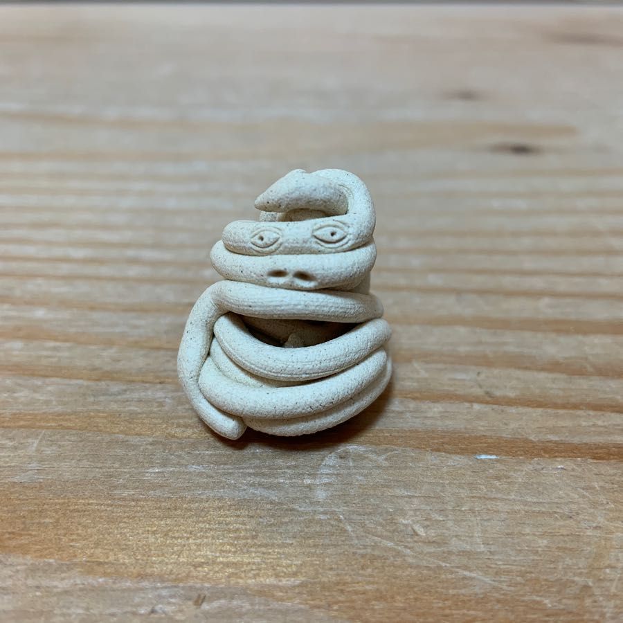 松江直樹 うどん玉（顔あり） はにわ作家 のんのさん
