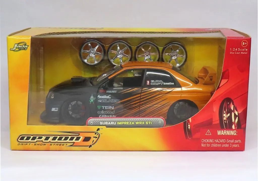 【中古】ミニカー 1/24 SUBARU IMPREZA WRX STi(オレンジ×ブラック) 「OPTION D」