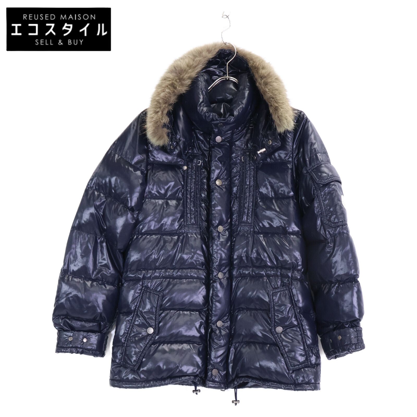 MONCLER ネイビー ダウンカーディガン XL 腕ロゴ 5P50 【公式通販】