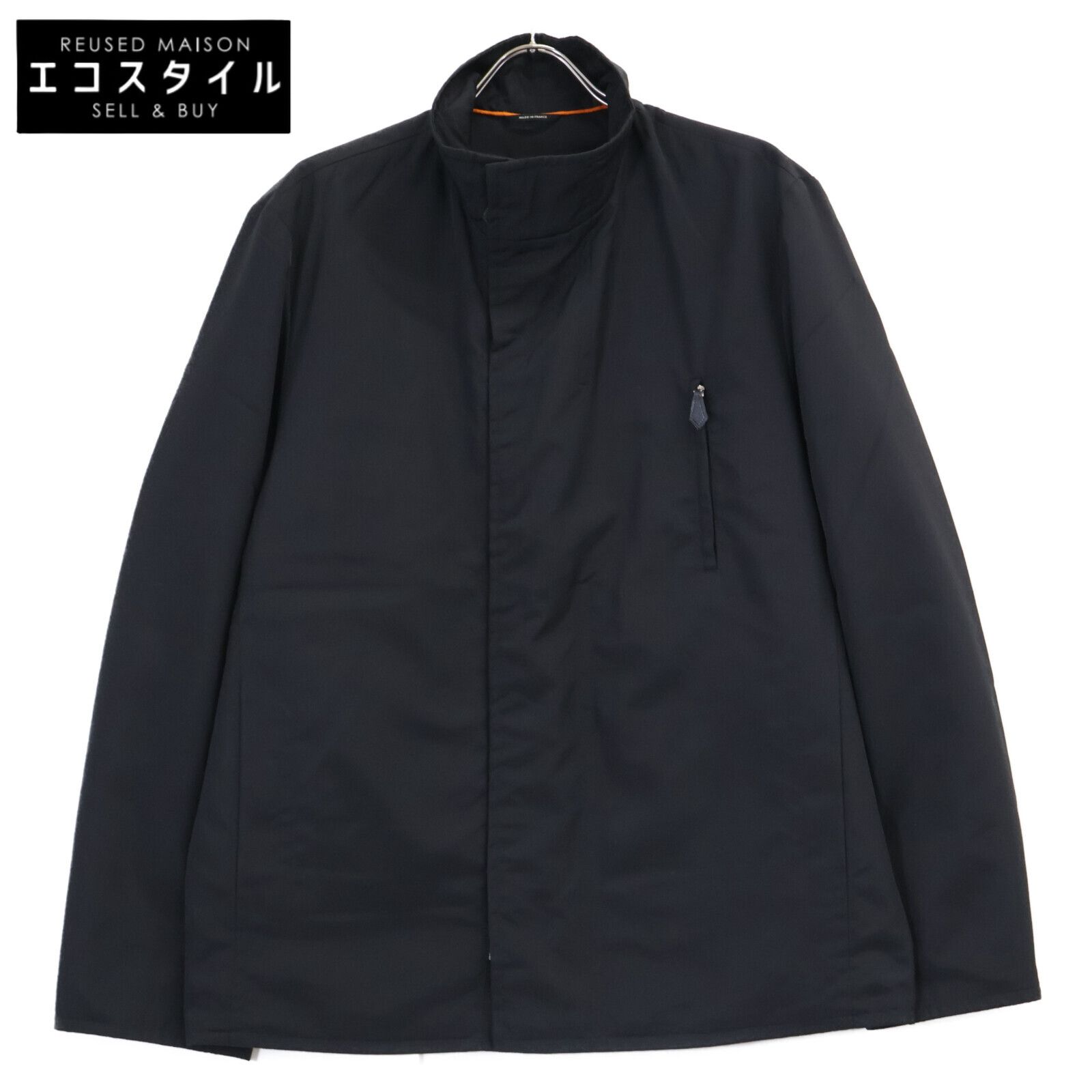 HERMES　エルメス　【国内正規】ナイロン ジップアップ スタンドカラージャケット　50