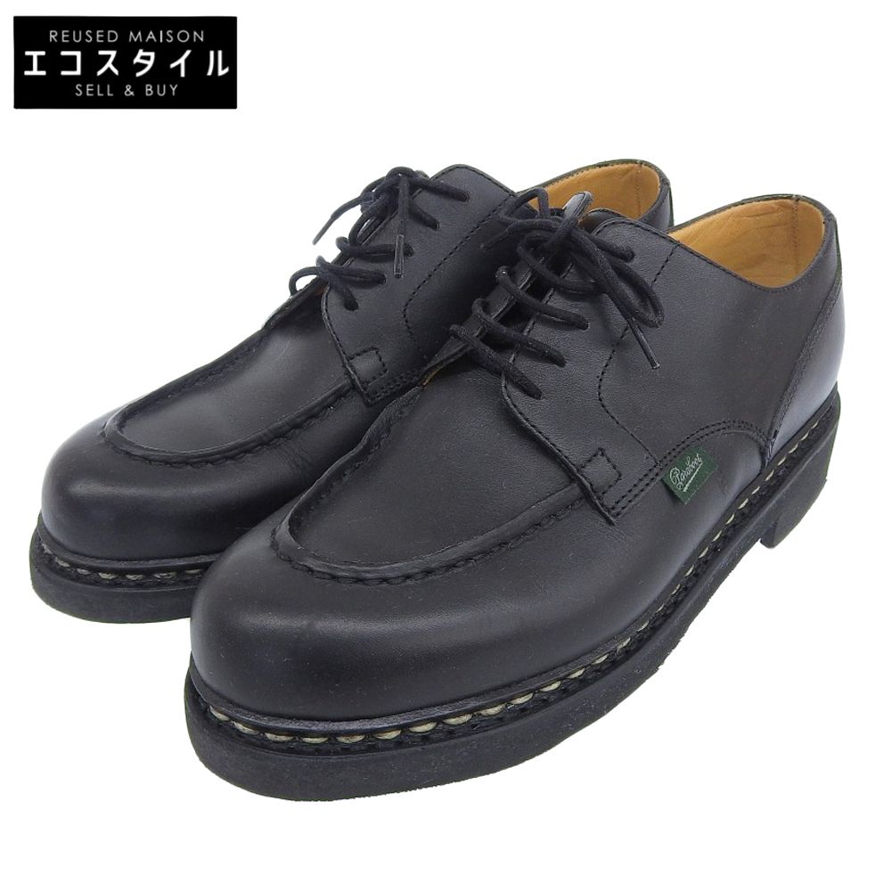 Paraboot　パラブーツ　美品 シャンボード Uチップ レザー シューズ レディース ブラック 6 105273　6