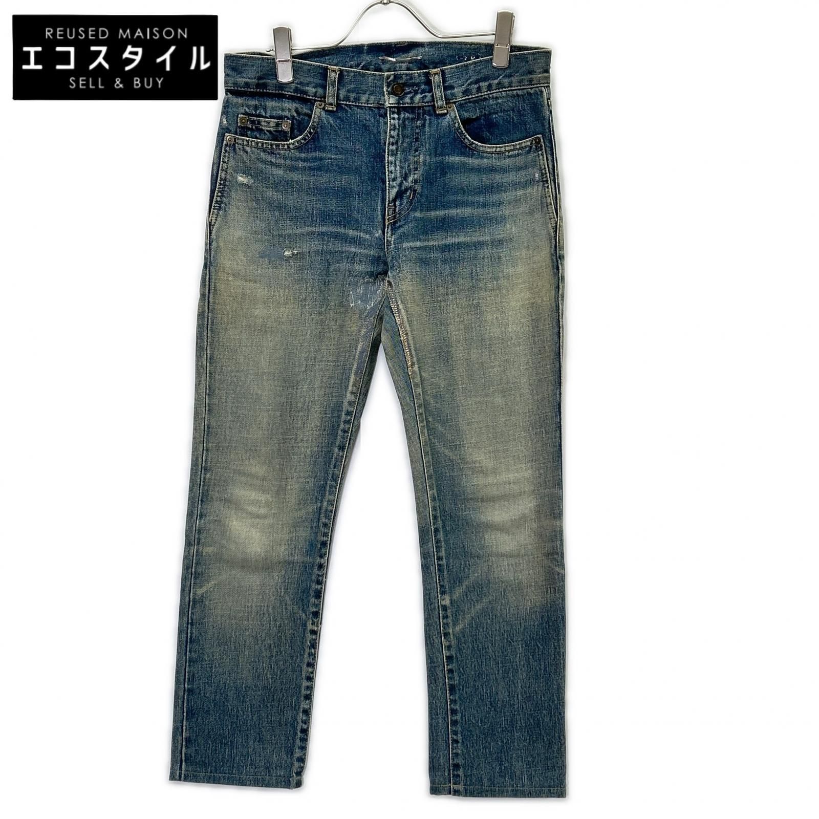 SAINT LAURENT PARIS　サンローランパリ　17年製 494361 USED加工デニムパンツ　27