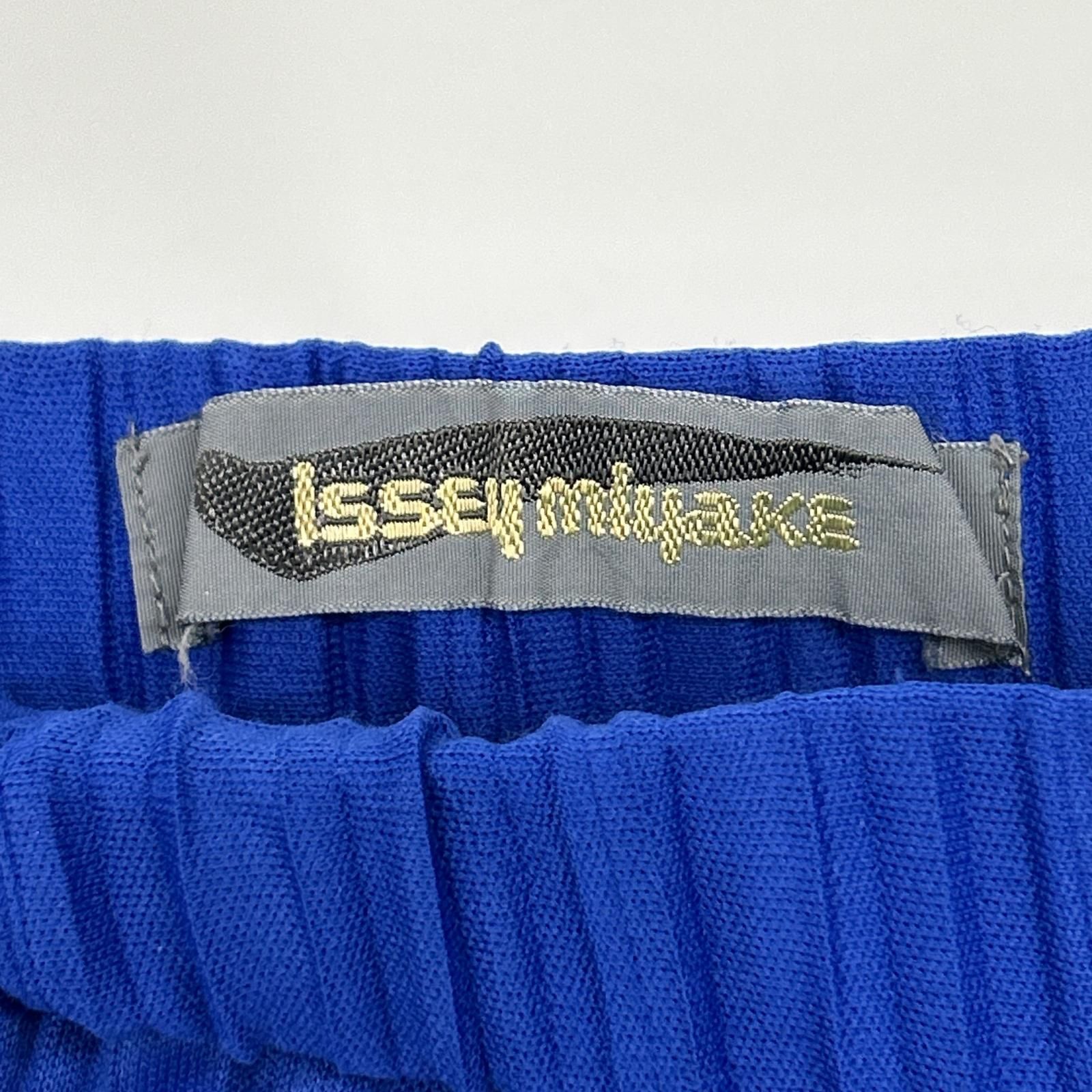 ISSEY MIYAKE イッセイミヤケ JY54259 ブルー 80s 筆タグ プリーツ