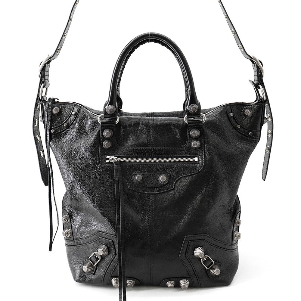 バレンシアガ ハンドバッグ ルカゴール レザー 719067 BALENCIAGA 2wayショルダーバッグ 黒