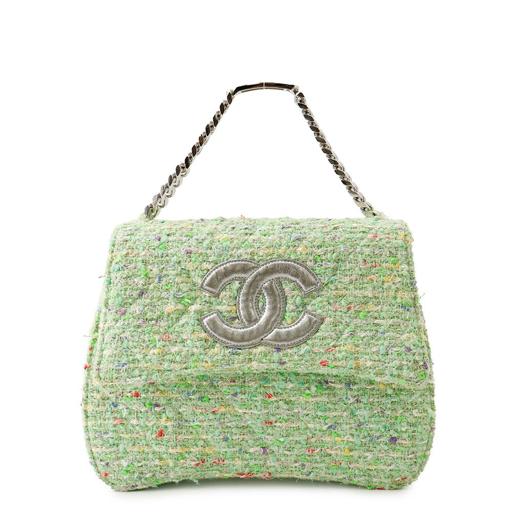 シャネル ハンドバッグ ココマーク デカココ ツイード チェーンハンドル CHANEL バッグ