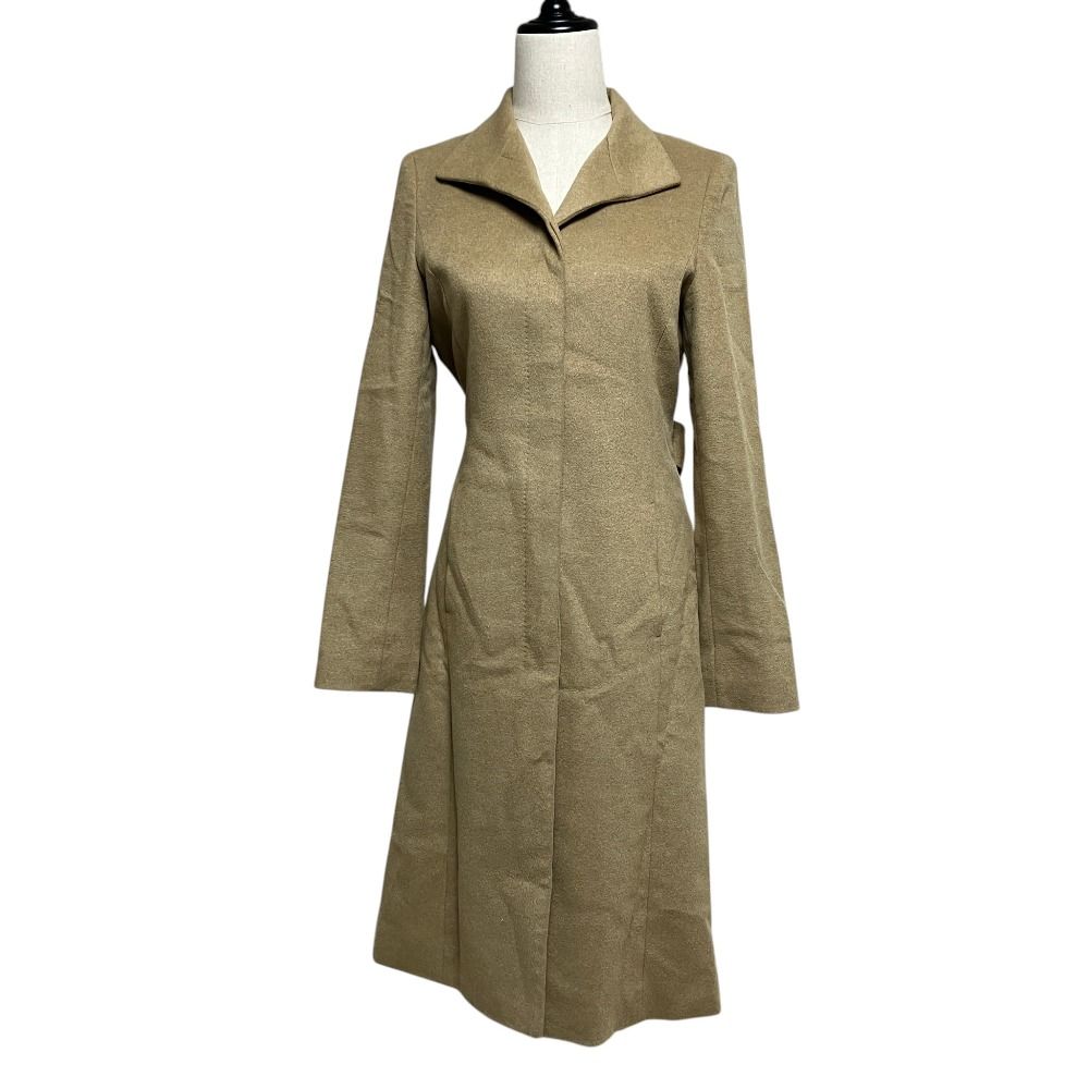 ANAYI カーキ カシミヤコート　100% 良品 ANAYI アナイ カシミヤ100％ ベルテッド ロングコート 36