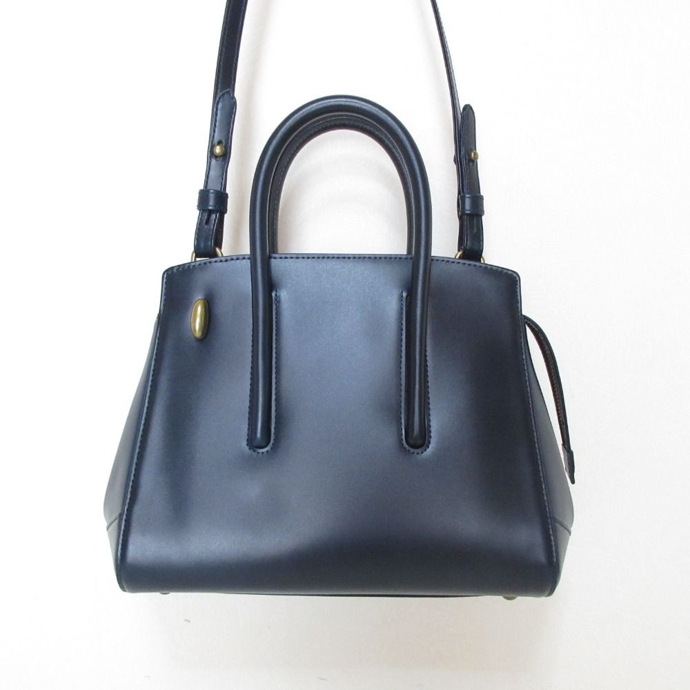 新品タグ付 TOFF＆LOADSTONEレザー2WAYショルダー ネイビー 美品 TOFF&LOADSTONE トフアンドロードストーン レザー 2WAY