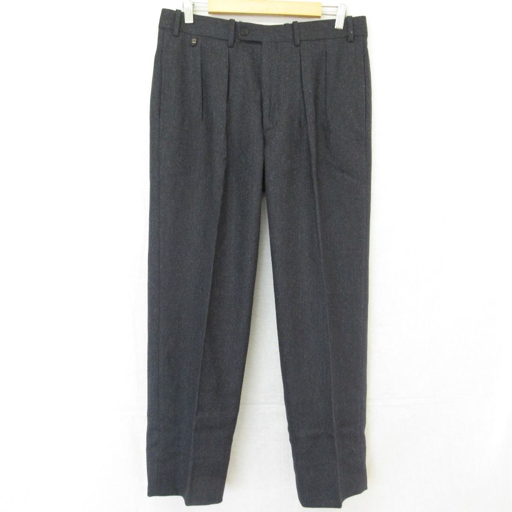 美品 BERNARD ZINS ベルナールザンス ヘリンボーン ウール スラックス