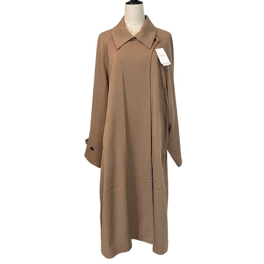 新品同様 25AW MUSE de Deuxieme Classe ミューズドゥーズィエムクラス Botany Twill オーバーコート 25020500403030 サイズF ベージュ レディース 古着 中古 USED