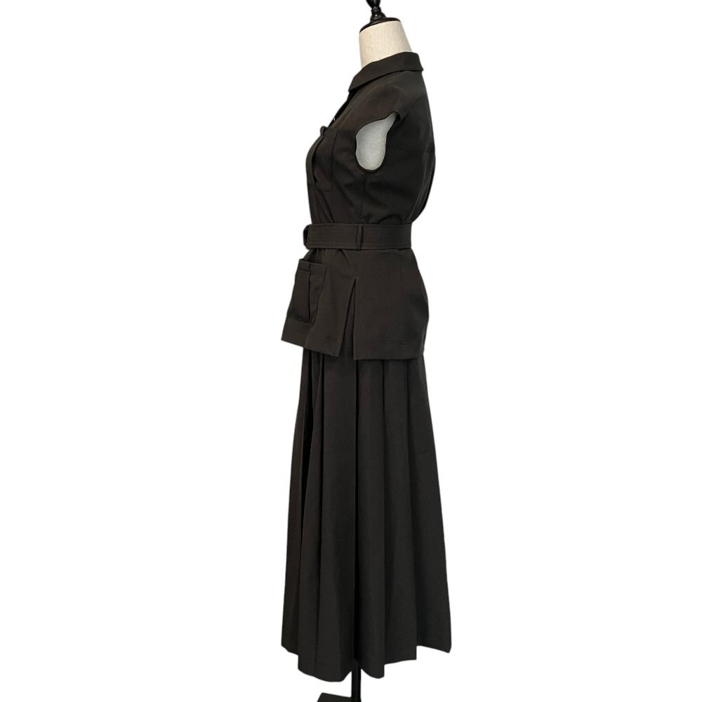 未使用 L'AUBE BLANC ローブブラン French Sleeve Jacket Wide Pleats