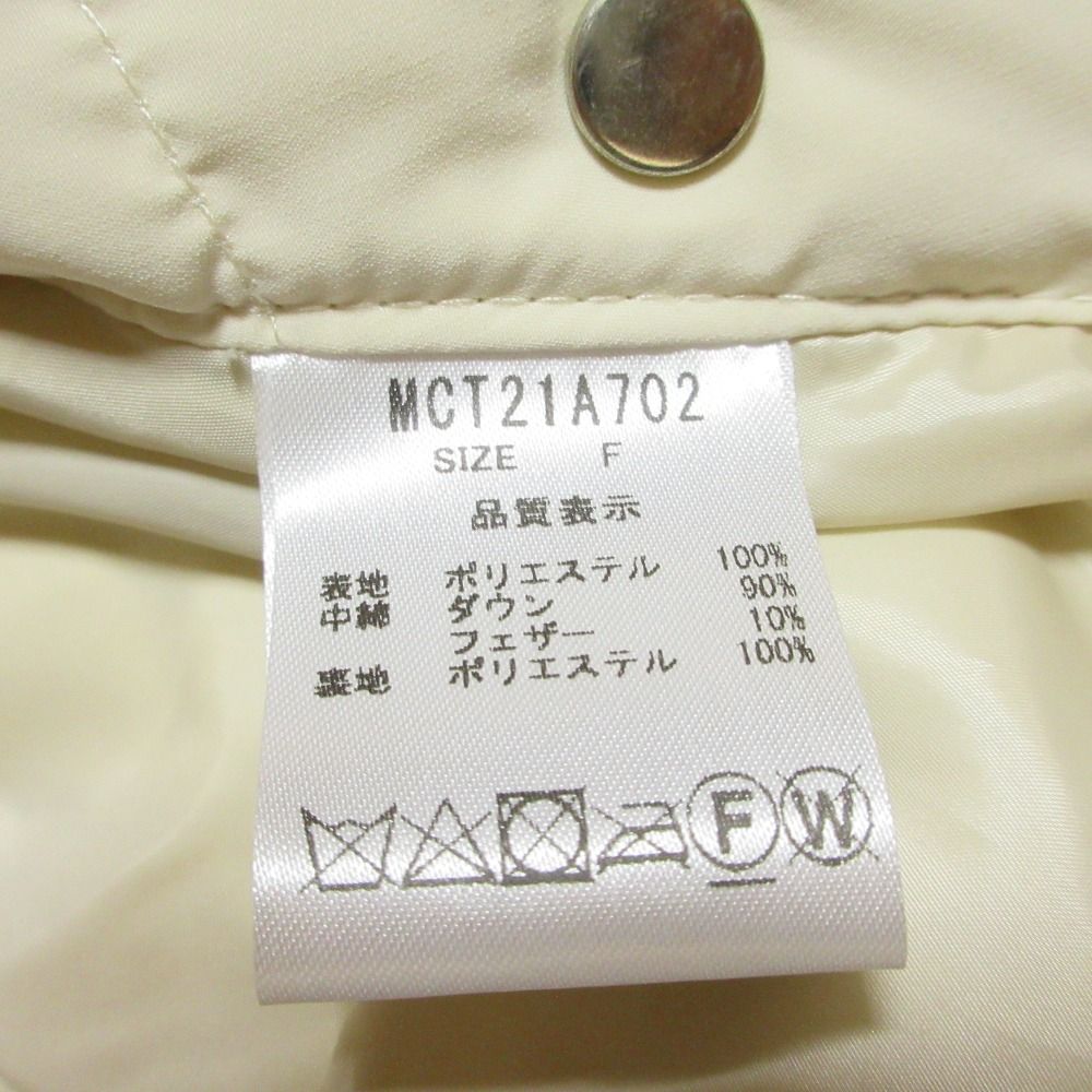 未使用 MACHATT マチャット 2way ダウンコート 21020313 Fサイズ