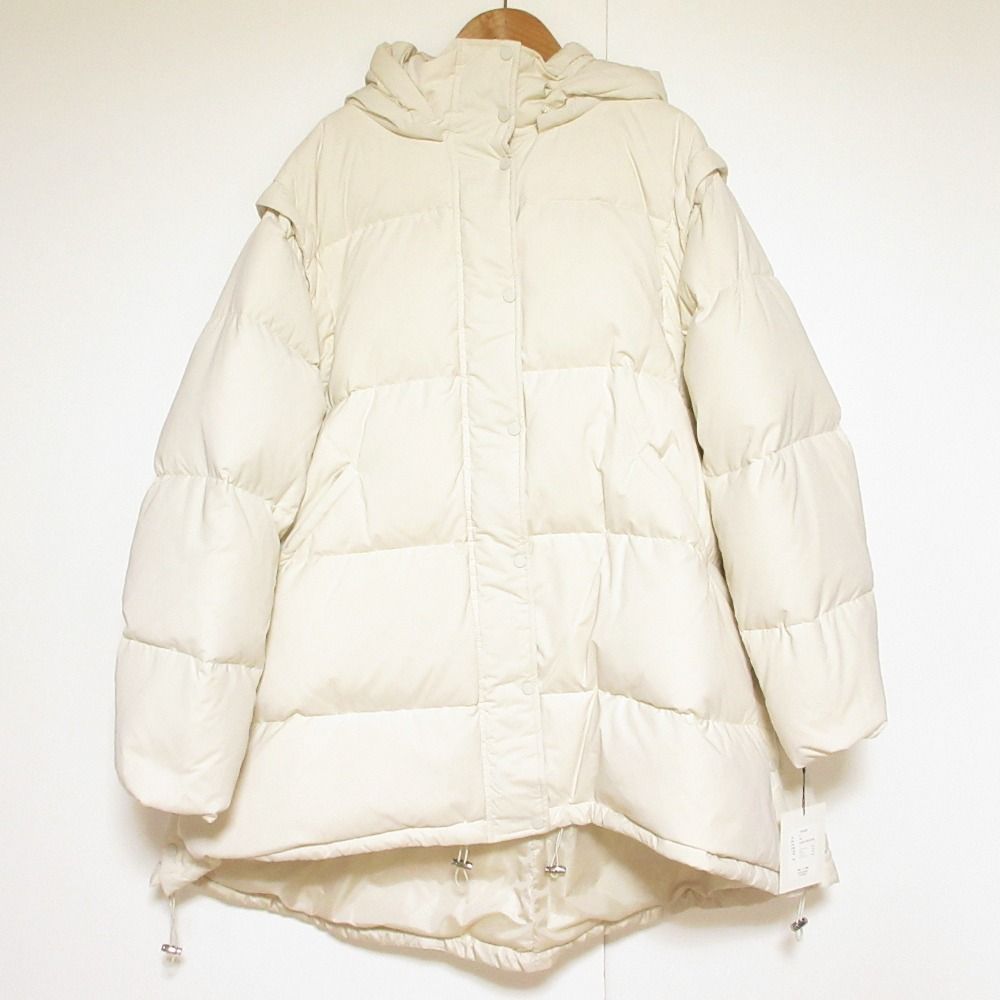 美品　machatt　マチャット　ダウンベスト　アイボリー　白　フリーサイズ 未使用 MACHATT マチャット 2way ダウンコート 21020313 Fサイズ