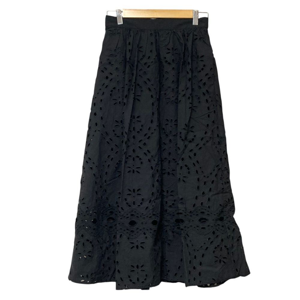 未使用 25AW ba&sh バッシュ SKIRT BELA エンブロイダリーレース ロングスカート 25060210000230 サイズ1 ブラック レディース 古着 中古 USED