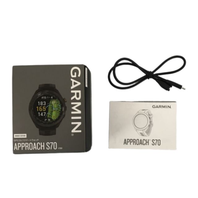 GARMIN APPROACH S70 47mm GPS ゴルフスマートウォッチ 中古 T11449239