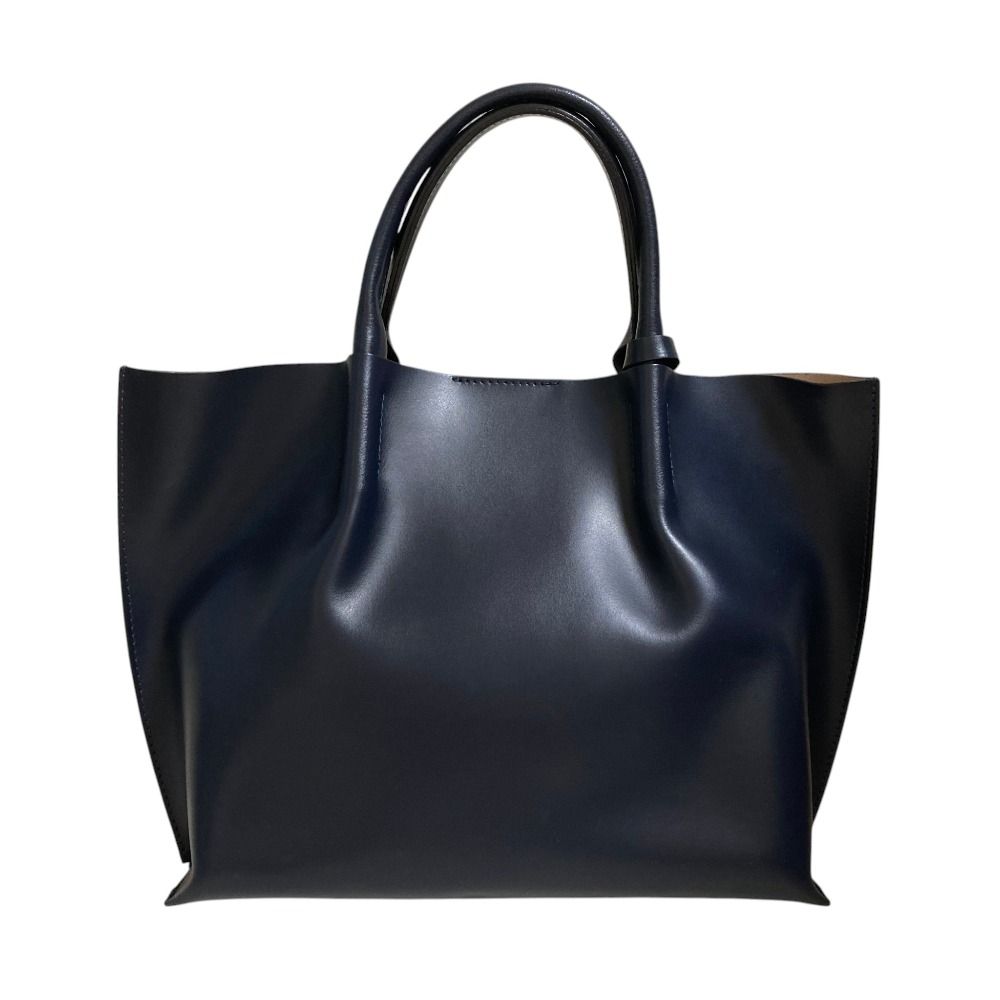 美品 GIANNI CHIARINI ジャンニキアリーニ TWENTY レザー 2WAY トートバッグ ショルダーバッグ ネイビー レディース 古着 中古 USED