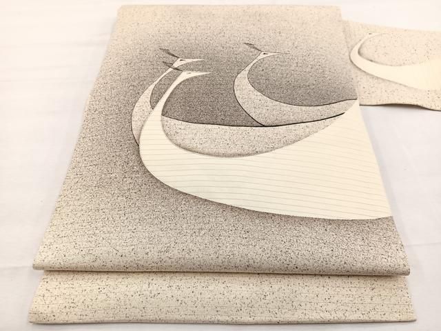 平和屋着物＊夏物　絽塩瀬　九寸名古屋帯　駒刺繍　孔雀　正絹　逸品　BAAX7503hv 15,392円