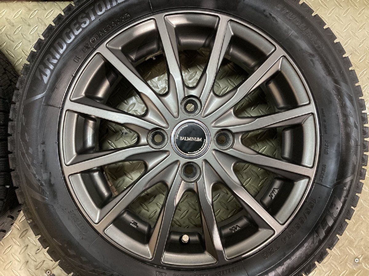 BS BLIZZAK VRX3 155/65R14】スタッドレス【BALMINUM AR12 バルミナ 14