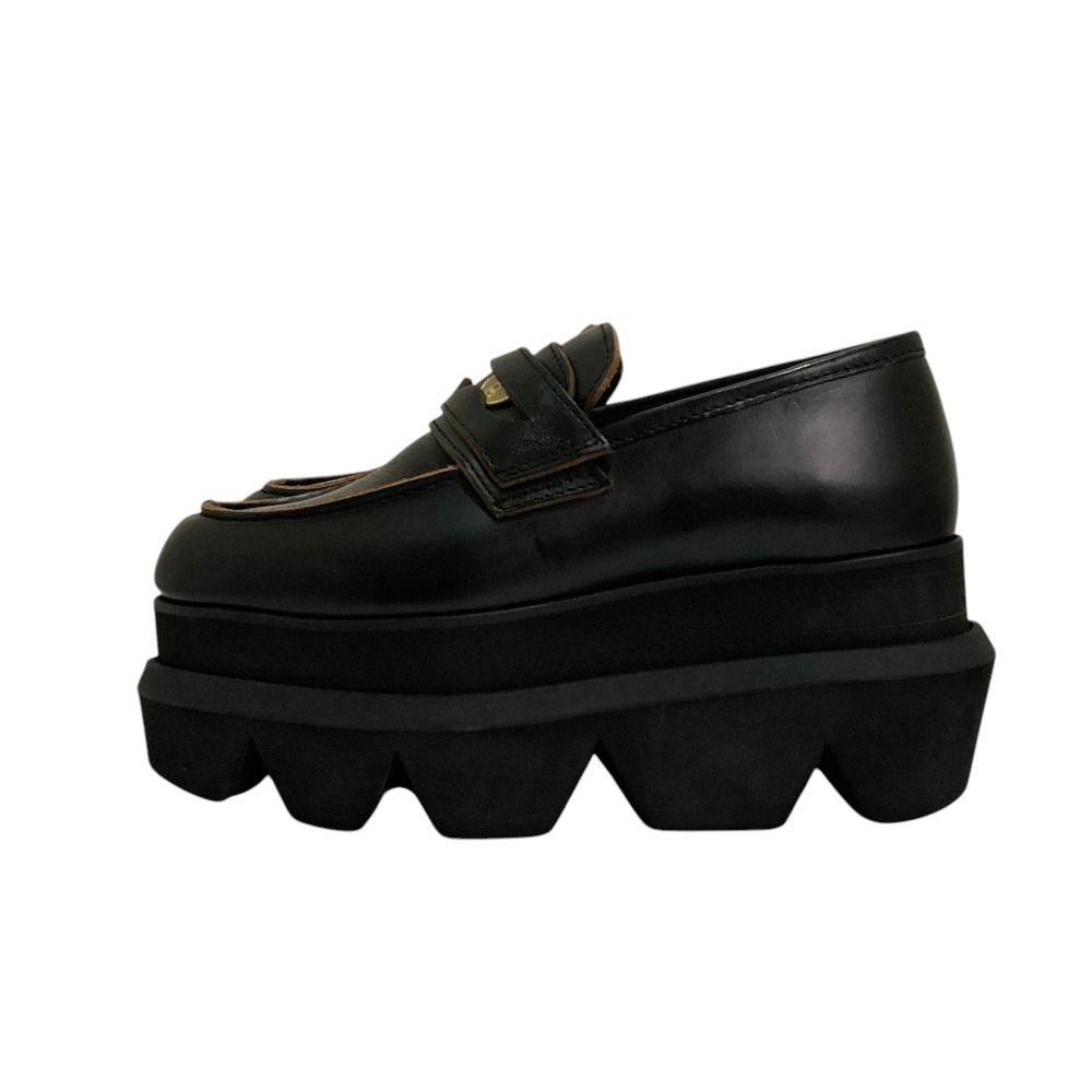 良品 sacai サカイ プラットフォーム レザー ローファー サイズ37 23.5