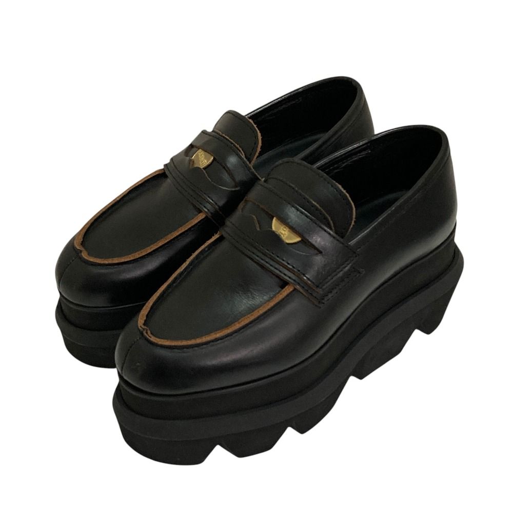 【美品】sacai サカイ ローファー エナメル サイドゴア　 37 ブラック 良品 sacai サカイ プラットフォーム レザー ローファー サイズ37 23.5