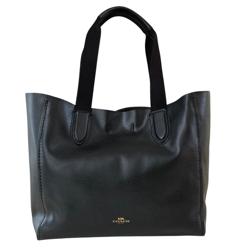 レディース 廃盤品COACH ブラック レザートートバッグ2wayF36637