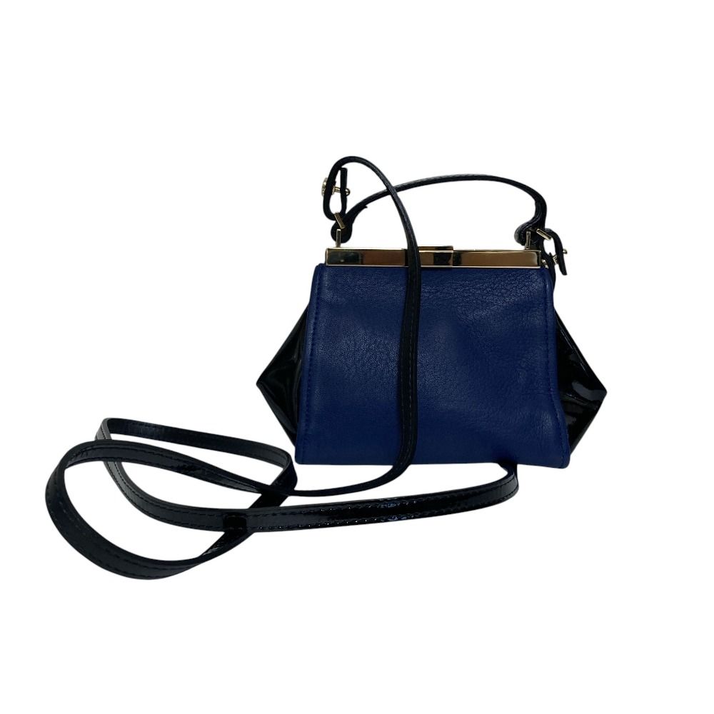 美品 FURLA フルラ ミニショルダーバッグ ネイビー ブラック 