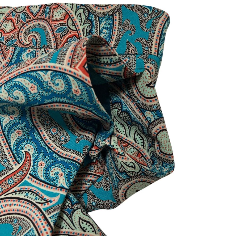 美品 ETRO エトロ ペイズリー柄 スラックスパンツ サイズ42 ターコイズ