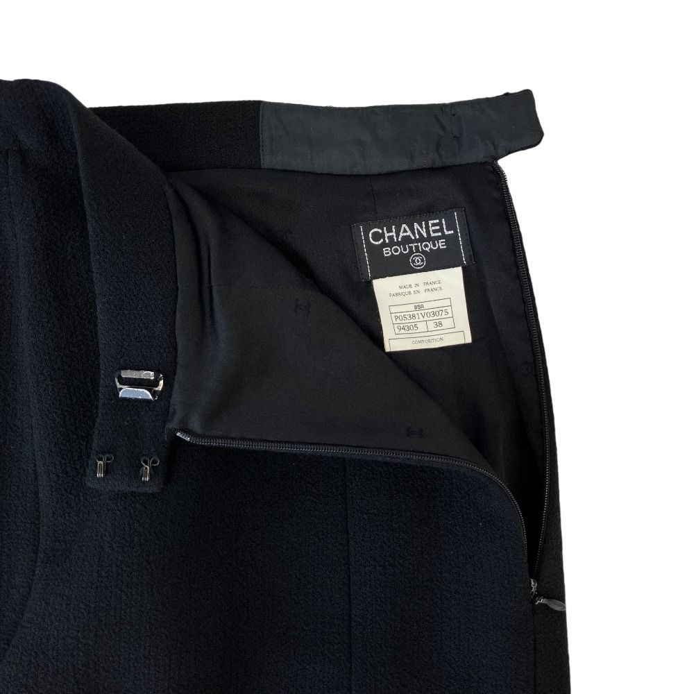 美品 シャネル 95A ヴィンテージ ココマークボタン ツイード